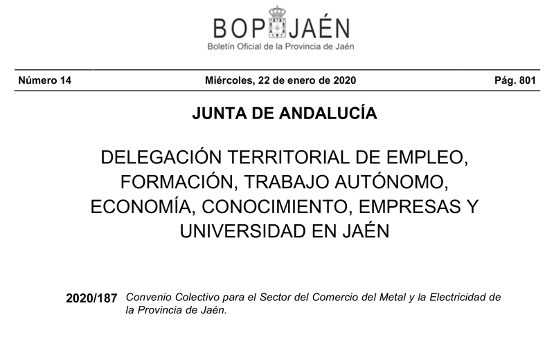 Convenio Metal y Electricidad